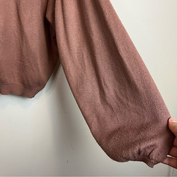 POOF Mauve Balloon Sleeve Long Sleeve Sweater Size XL Women - Picture 4 of 8